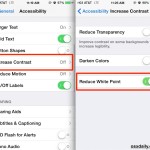 Use "Reduce White Point" in iOS