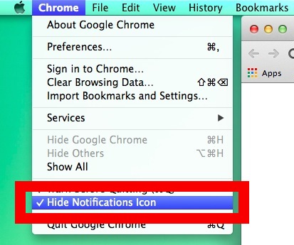 Disable Chrome Notification Bell Menu Bar Icon in Mac OS X | OSXDaily