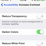 iOS Darken Colors ON vs OFF