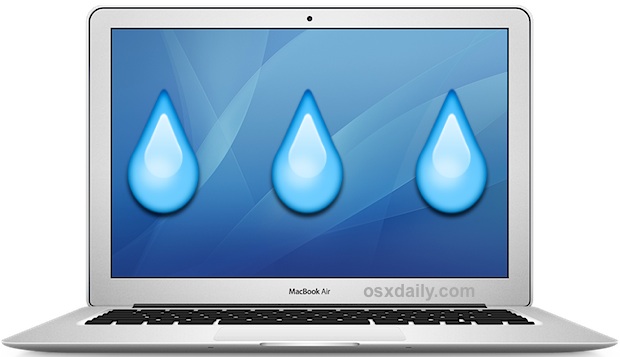 Enregistrer un MacBook Pro ou MacBook Air dans l'eau