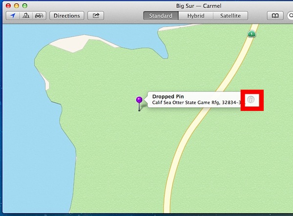 Get Location info in Maps app