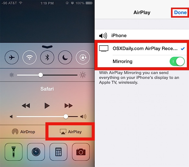 How to use AirPlay Mirroring in iOS