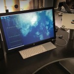 Mac Pro software developer and author desk setup
