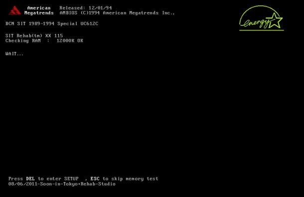 1994 PC BIOS Boot Screen
