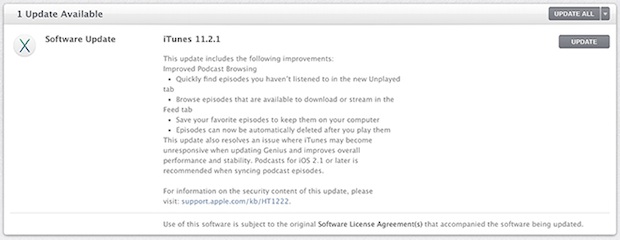 iTunes 11.2.1 update resolves missing Users folder