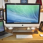Mac desk setup of a cloud architect and small business owner