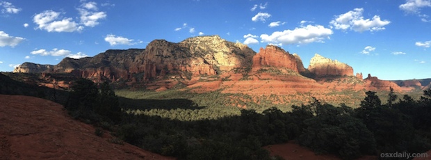 Take wide panorama photos with iPhone camera