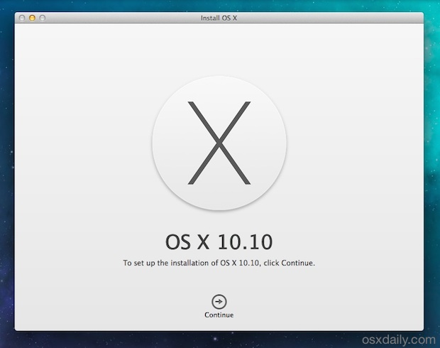 Install OS X 10.10 Yosemite