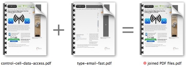 Join multiple PDF files into one in Mac OS X