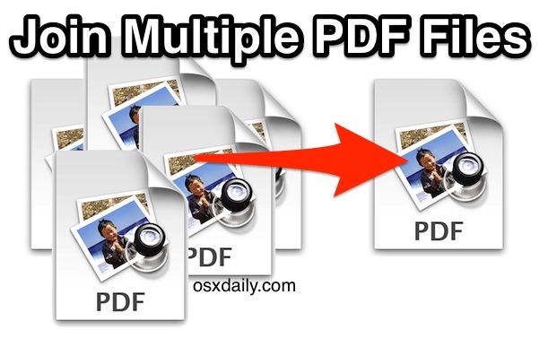 Join PDF Files together in Mac OS X