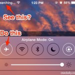 Stop the iPhone from "Searching" with AirPlane Mode, this saves battery life when a signal is bad