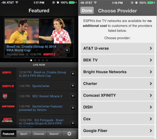 Watch Live World Cup games with ESPN