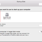 Select Mavericks partition from OS X Yosemite to return back at boot
