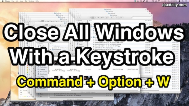 Close All Windows in Mac OS X with a Keystroke