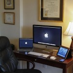 Full iMac desk setup of a rehab director and assistant professor