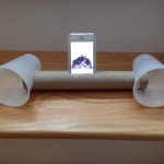 Build your own iPhone speakers with a roll and two beer cups