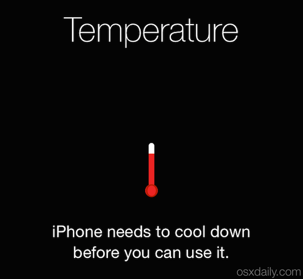 iPhone Temperature warning, needs to cool down