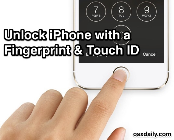 Unlock the iPhone with a fingerprint and Touch ID