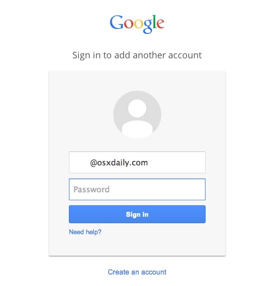 Adding a new Google account to multiple user sign in