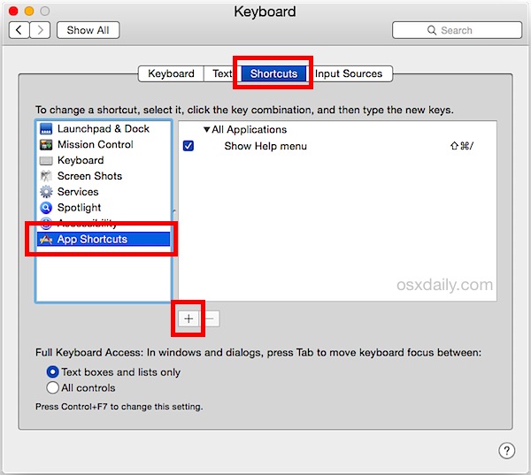 Добавить новый ярлык для сохранения в формате PDF в Mac OS X