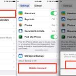 Delete an iCloud Account from iOS