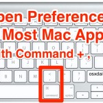 Open Preferences with a Mac keyboard shortcut