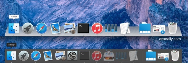 3D Dock vs Flat Dock in OS X Yosemite