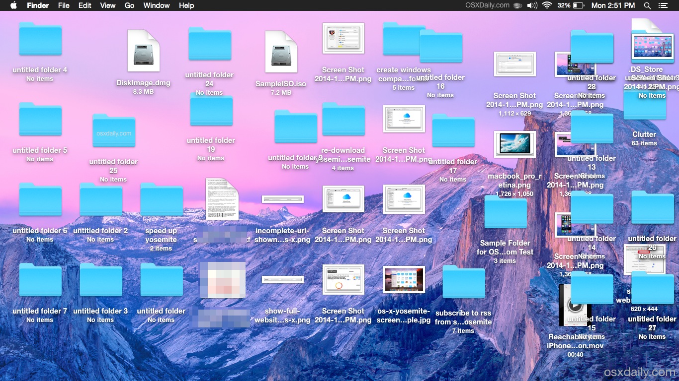 Clean up a messy desktop to speed things up