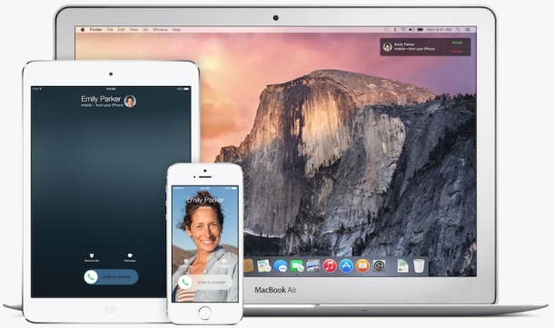 Continuity in Mac OS X and iOS