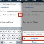 Enable email notifications for a specific conversation in iOS Mail app