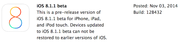 iOS 8.1.1 Beta 1