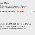 MySQL Start and Stop server