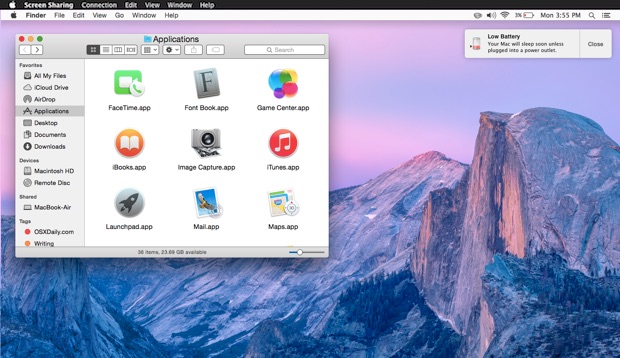 Screen Sharing in Mac OS X