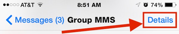 Tap details to mute the group chat