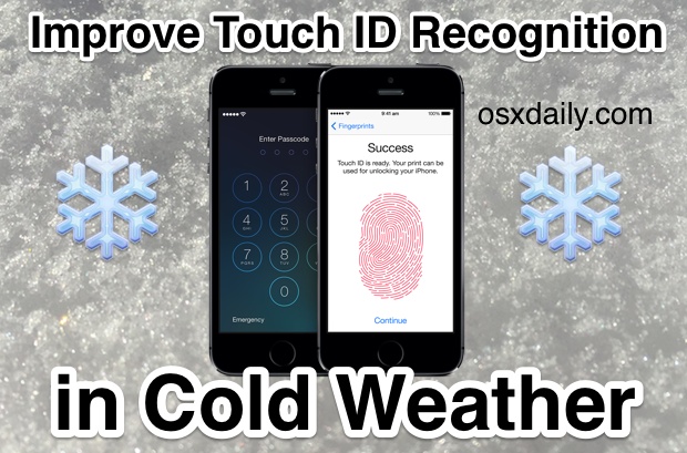 Improve Touch ID Recognition in Cold Weather