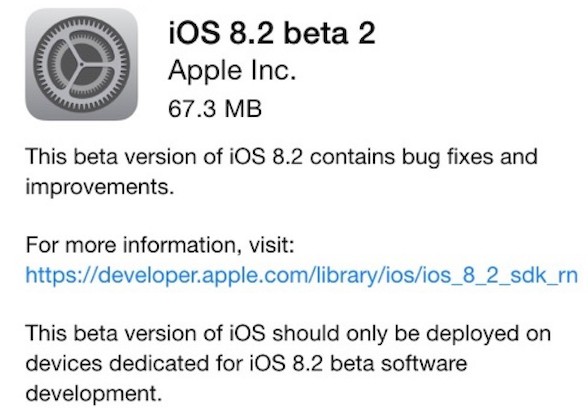 iOS 8.2 beta 2