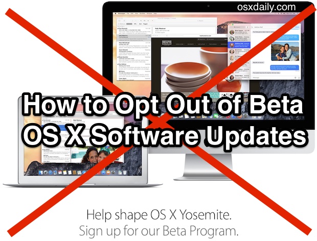 Opt out of OS X Beta Updates showing in the App Store