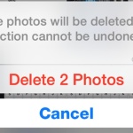 Confirm to permanently delete photos in iOS instantly
