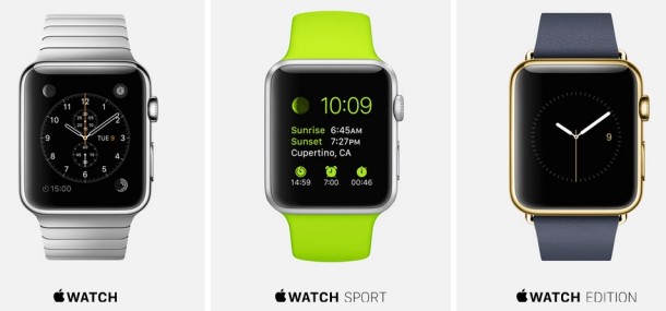 The Apple Watch lineup