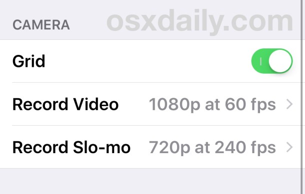Change slow motion recording capture speed on iPhone camera