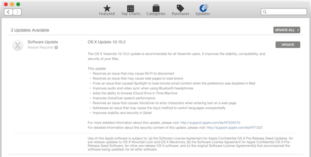 OS X 10.10.2 update