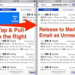 Fast Mark Email as Unread gesture in iOS Mail app