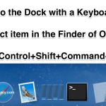 Add to the Dock keyboard shortcut in OS X