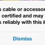 Cable not certified may not work reliably error message