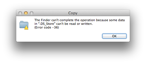 Mac error code 36