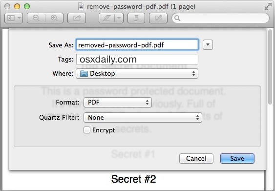 Save a PDF again to remove the password protection 
