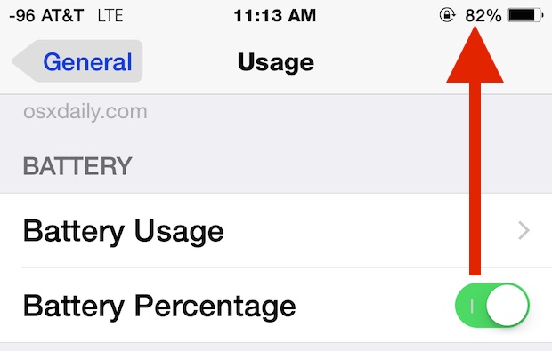 fornuft Papua Ny Guinea embargo How to Show Battery Percentage on iPhone to Indicate Remaining Battery Life  | OSXDaily