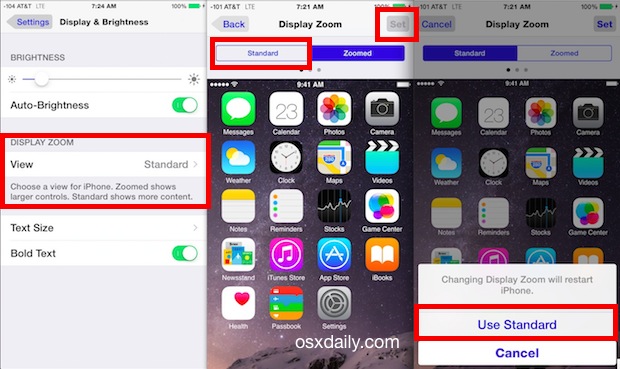 Standard View enables Home Screen rotation on iPhone