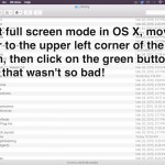 Exit full screen mode in OS X
