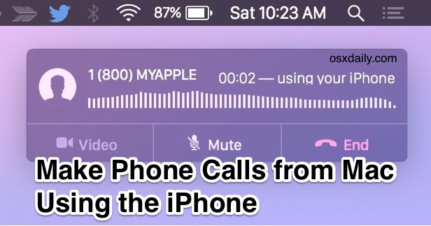 Making and Receiving Phone Calls from Mac with iPhone
